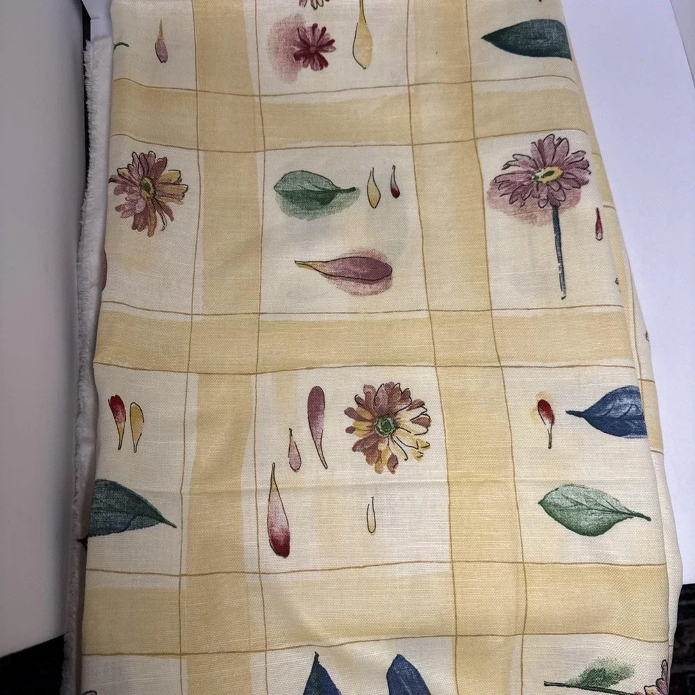 VTG Croscill Botanical 80s Home Decor Fabric Avenue Designs 3+‎ Yds NOS Yellow
